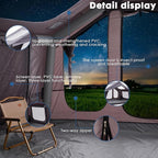 Inflatable Camping Tent with Electric Air Pump - 420D Heavy Duty Oxford - 5 Min Auto-Inflation - Panoramic Stargazing Skylight - 4 Season Luxury Glamping Cabin, 4-10 Person Multiple Sizes