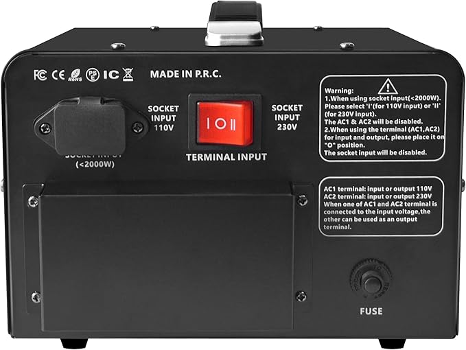 Cantonape 5000 Watt Voltage Converter Transformer - Heavy Duty Step Up/Down Convert from 110-120 Volt to 220-240 Volt and from 220-240 Volt to 110-120 Volt