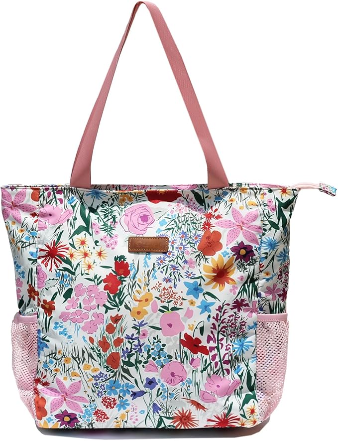 Original Floral Water Resistant Large Tote Bag Shoulder Bag for Gym Beach Travel Daily Bags Upgraded