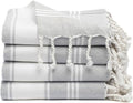 Cotton Turkish Beach Towel with Towels Oversized 36"x72" Pool Absorbent Extra Large Quick Dry Sand Travel Towel (Light Grey, 4 Pack)