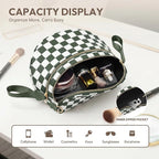 Cross Body Bag for Women Checkered Crossbody Bags Bum Bags for Women Fanny Packs for Girls Small Nylon Checkered Purse Trendy Shoulder Bag (RS-YB-Checkered Green White, One Size)
