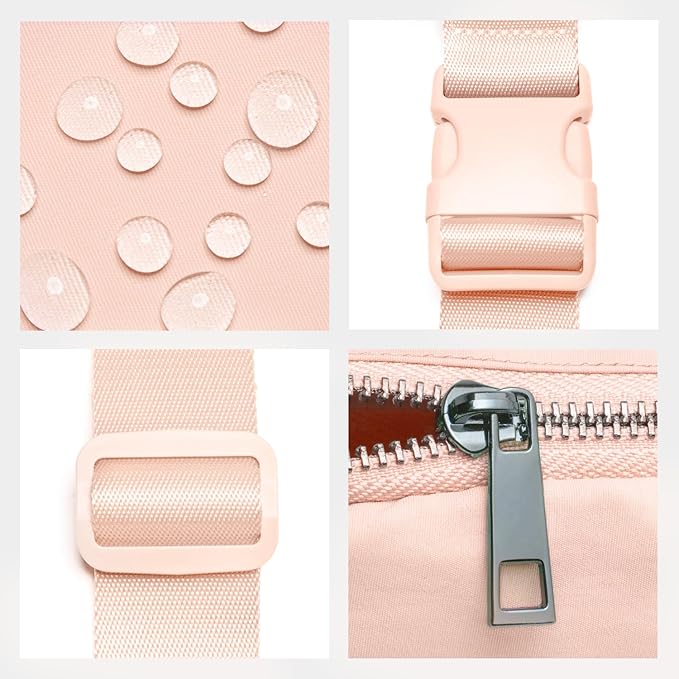 Belt Bag Fanny Pack Crossbody Bags for Women Fashion Waist Packs with Adjustable Strap Gifts for Women Men Teen Girls (Coral Pink)