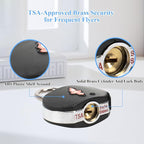 TSA Keyed Luggage Locks (6-Pack) - TSA Approved Lock for Suitcases, Backpacks, Gym Lockers & School Bags | Compact & Durable ABS w/Electroplated Rings