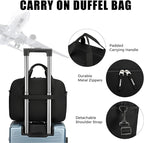 Uarition 14 inch Small Gym Bag for Men & Women, Mini Duffle Bag for Travel Sports, Lightweight Carry On Duffel Bag, Black