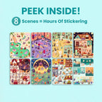 The Life of Busy Bugs 300+ Sticker Book for Girls by Cupkin Toddler Road Trip Activity Coloring + Sticker Book, Road Trip Essentials, 8 Coloring Pages + Scenes for Ages 2–8 Years