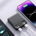 MOUDOAUER Charging Bank Solder Free Kit, Plastic Power Bank Box DIY Charging Case Power Display Free Welding Case for 3X 18650 Battery Parts