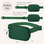 Fanny Pack Crossbody Bag for Women and Men, Belt Bag for Hiking Bum Bag with Adjustable Strap,Casual Cell Phone Pouch，Waist pack for Running Workout Sports Travel Deep Green