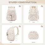 MOONBABY Girls Backpack, Kids Backpack for Girls, School bag for Primary Elementary Teenage, Middle School Students Bookbag