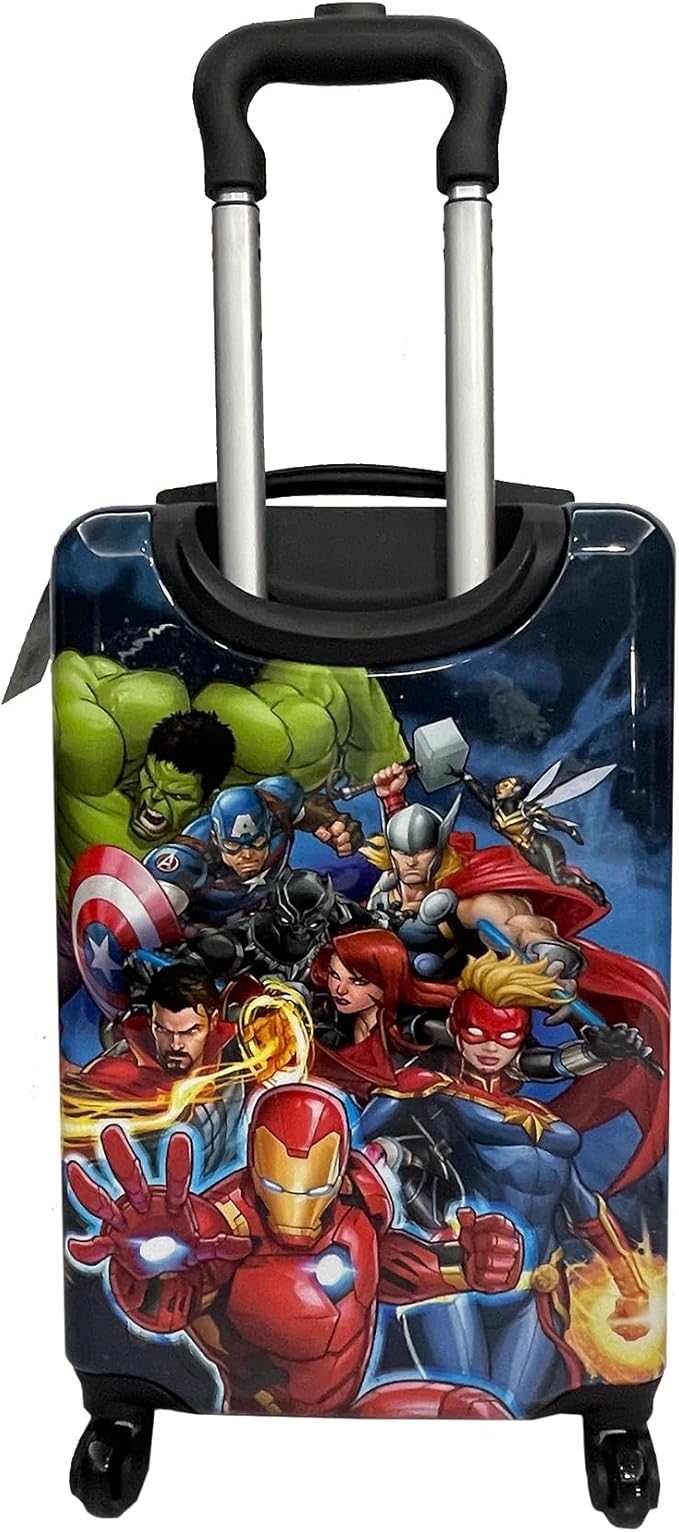 Fast Forward 20 Inches Avengers Luggage-Hard-Sided Tween Spinner Carry-On Travel Trolley Rolling Avengers Suitcase for Kids