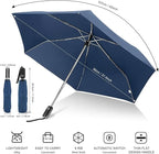 Compact Travel Umbrella for Purse - Flat Handle, Waterproof for Light Rain