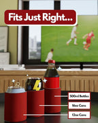 PartyPrints 1000 Pack Red Blank Can Cooler Sleeves, Customizable Bulk Can Coolers, Extra-Thick Collapsible Drink Insulator Sleeve, Beer Can Coolers for Party Beverages