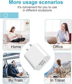 USB Wall Charger,5 Pack Dual Port Plug Adapter for Wall Outlet Charging Block,USB Power Adapter for iPhone 14/13/12/11 Pro/Pro Max,XS/XR/X,Galaxy,Pixel, Moto and Android Phones (Off-White)