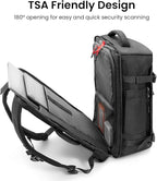 tomtoc Travel Backpack 40L, TSA Friendly Flight Approved Carry-on Luggage Hand Water-resistant Lightweight Business Rucksack, Durable Large Weekender Bag Daypack Fits 17.3 Inch Laptop, PFAS Free