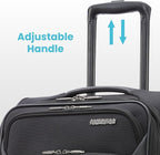 American Tourister 4 KIX 2.0 Expandable Softside Luggage with Spinner Wheels, 24 SPINNER, BLACK