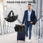 BALEINE 2PK Heavy Duty Garment Bag with Shoe Storage Travel Bag for Dresses, Suit, Coats Travel Essential (43", Black)