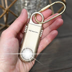 135dB Rechargeable Personal Safety Alarm Built-in Ultra-Bright Flashlight Non Slip Grip Keychain Emergency SOS Siren for Women, Students, Night Runner. Loud Sound Hiking Bear Alerts with Hook. Gold