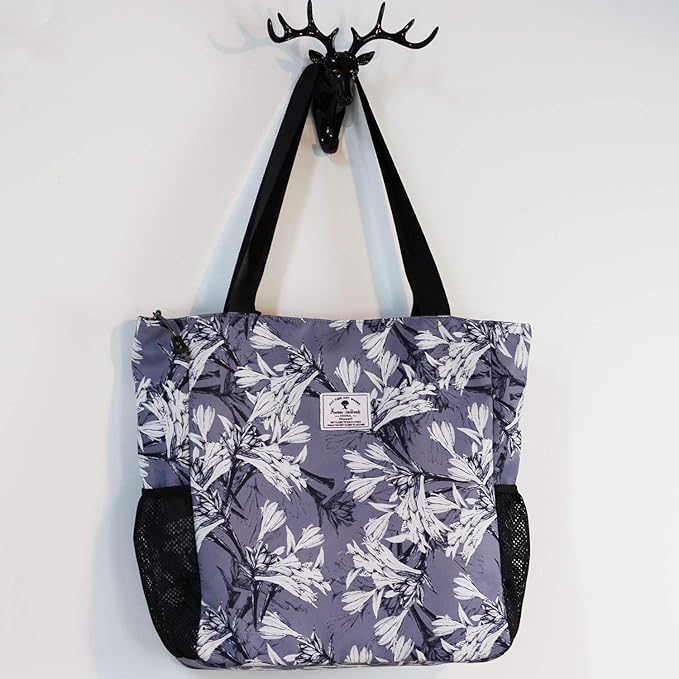 Original Floral Water Resistant Large Tote Bag Shoulder Bag for Gym Beach Travel Daily Bags Upgraded