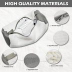2Pcs Shoe Washing Machine Bag with Shoe Trees & Dryer Bags, Reusable 360° Deep Clean Sneaker Laundry Bag for Washer and Dryer, Protective Shoe Cleaner Bag for Sneakers, Trainers, White
