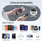 iWALK Mini Portable Charger 10,000mAh, 22.5W USB-C Fast Charging Power Bank with Built-in Cable, Travel Essential Ultra-Small Battery Pack Compatible for iPhone 17/16/16 Pro/15, Samsung, Google, Black