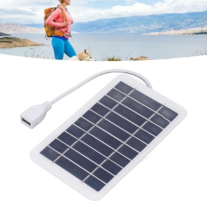 SUNGOOYUE Solar Panel, Portable Small and Lightweight Outdoor Solar Panel Charger for Camera Cell Phone Mobile Power Pack 2W 5V