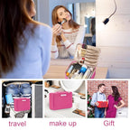 Queboom Travel Makeup Bag Cosmetic Bag Makeup Bag Toiletry bag for women and men (Rosy)
