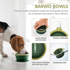 Collapsible Dog Bowl with Non Skid Suction Base -100% Pure Silicone Foldable Water Bowl, Portable Dog Bowl for Travel, Hiking & Camping 350mL 1 Piece