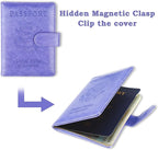 Sizobi Passport Holder for Travel, RFID Passport Cover Wallet for Women Men, Leather Passport Book Card Holder Case for International Travel Must Haves Accessories,Cruise Ship Essentials Gifts, Purple