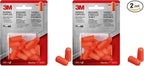 3M Disposable Earplugs, 7 Pairs (14 Total Plugs), Noise Reduction Rating (NRR) 32 dB, Easy to Insert & Remove, Expandable & Contoured for Comfortable Fit, Orange Ear Plugs (92077H7-DC) (Pack of 2)