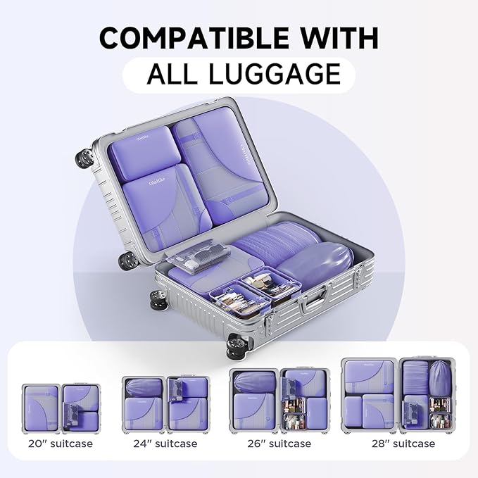 11 Set Packing Cubes for Travel, Gifts for Women Mom,Anti-Tearing Suitcase Organizer,OlarHike Vacation Essentials & Accessories for Cruise Ship