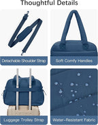 oscaurt Gym Bag for Women Lightweight Duffle Bag for Travel with Toiletry Pouch Water Resistant Carry On Weekender Overnight Duffel