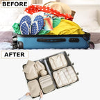LANSKLBD 8 Set Packing Cubes for Suitcases Travel Luggage Packing Organizers,Travel Accessories Essentials Luggage Organizer with Shoe/Tioletry/Laundry Bag