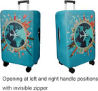 WUJIAONIAO Travel Luggage Cover Baggage Suitcase Cover Protector Skins 18-32 Inch (A15 Go Travel, L (for 25-28 inch luggage))