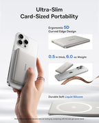 Baseus Picogo Magsafe Portable Charger, Qi2 15W 0.5" Ultra Slim 10000mAh Wireless Power Bank, 27W Fast Charging Magnetic Battery Pack with USB-C for iPhone 17 Pro Max/17 Pro/Air/16/15/14/13/12