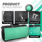C&F BOGMOST Travel Duffel Bag Large Foldable Waterproof Gym Bag for Gym Beach Swim Bag Men Women Duffle Bag Lightweight Oxford Cloth Sports Bag-Green