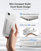 Baseus 0.3" Ultra Slim 5000mAh MagSafe Portable Charger Bundle with PD 20W 20000mAh Wireless Portable Charger, Wireless Fast Charger for iPhone 16/15/14/13/12