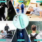 Personal Safety Alarm - Waterproof Rechargeable Security Alarm - 140dB Extra Loud Siren & Strobe Light - Self Defense Keychain - Gift for Women, Teenagers, College Girls, Seniors（Aqua+Aqua）