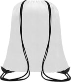 60 Pieces Drawstring Backpack Bags Sports Sackpack Bulk Cinch Gym Bag For Women Men Outdoor Sports Backpack（White）