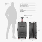 Traveler's Choice Maxporter II Polycarbonate Hardside Trunk with Spinner Wheels, Gray, 31-Inch Large Trunk