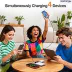 Portable Charger Power Bank with Built-in Cables and Wall Plug, 10000mAh Slim USB-C Battery Pack, Fast Charging Travel Essential Portable Phone Charger Compatible with iPhone, Samsung (Snow)