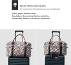 ESVAN Travel Tote Duffel Gym Bag,Weekender Overnight Carry-on Tote Crossbody Bag with Wet Pocket and Trolley Sleeve Upgraded