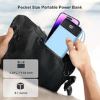 Portable Charger Built-in Cables,10000mAh Power Bank for iPhone,Fast Charge USB C Battery Pack Travel Essentials Slim Lightweight Powerbank Compatible with iPhone 17/16/15/14, Samsung, Android, etc