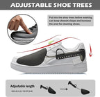 2Pcs Shoe Washing Machine Bag with Shoe Trees & Dryer Bags, Reusable 360° Deep Clean Sneaker Laundry Bag for Washer and Dryer, Protective Shoe Cleaner Bag for Sneakers, Trainers, White