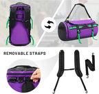 MIER Large Duffel Backpack Sports Gym Bag with Shoe Compartment, Heavy Duty and Water Resistant, Purple, 60L
