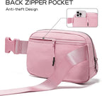Belt Bag for Women Fanny Pack Crossbody Bags for Women Fashion Waist Packs with Adjustable Strap Gifts for Teen Girls Women Men (Pink)