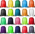 Kuhome 20Pcs Drawstring Backpacks Bulk String Bag Cinch Sack Pack Storage Knapsack Polyester Gift Bags Sports Drawstring Bags for Trip Gym Party Bags(20 Colors)