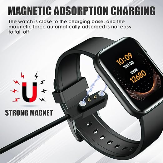 2PCS Smart Watch Magnetic Charger Cable Compatible with Cosmo JrTrack 2 Kid’s Smartwatch, 7.62mm 2Pin 2ft 5V 1A USB-A, Charger Cable Replacement Compatible for Kids Smartwatch
