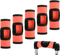 Cosmos 5 Pcs Neoprene Luggage Handle Wrap Soft Grip Handle Cover Luggage Identifier with Hollow Design for Push-Button Handle Trolley Handle and Travel Suitcase Trolley Case (Fluorescent Orange)