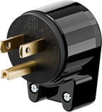 ETL Listed 90 Degree USA Canada Male Plug Nema 5-15P 3 Pole Angle DIY, 15A 125V USA 3Pin Right Angle AC , Nema 5-15P Angled Rewireable AC