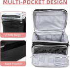 ALSLEA First Aid Bag Empty, Small Medicine Bag Portable Medical Supplies Organizer for Travel, Home, Office, Car, Outdoor, Camping, Hiking (Black)