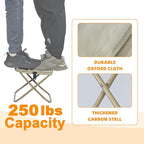 11.5" Tall Compact Collapsible Stool, Portable Folding Camp Stool with 2 Side Pockets, Lightweight Mini Folding Stool for Adults, Small Backpacking Stool for Fishing Hiking Trips